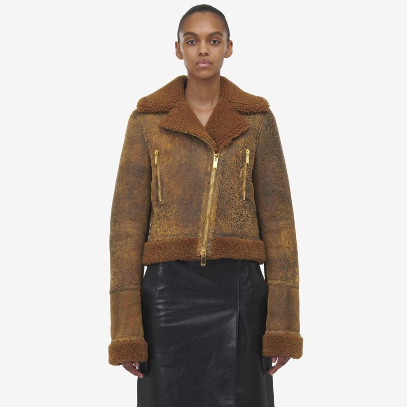ALEXANDER MCQUEEN - Shearling Aviator Jacket - Item 808038Q5AN22039